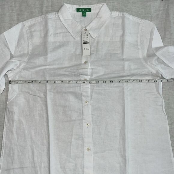 NWT J. Crew Relaxed-fit beach shirt in linen-cotton blend size small - Picture 6 of 10